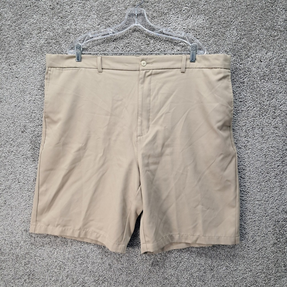 Ben Hogan Mens Performance Golf Collection Shorts Tan Khaki Size 44 Flat Front